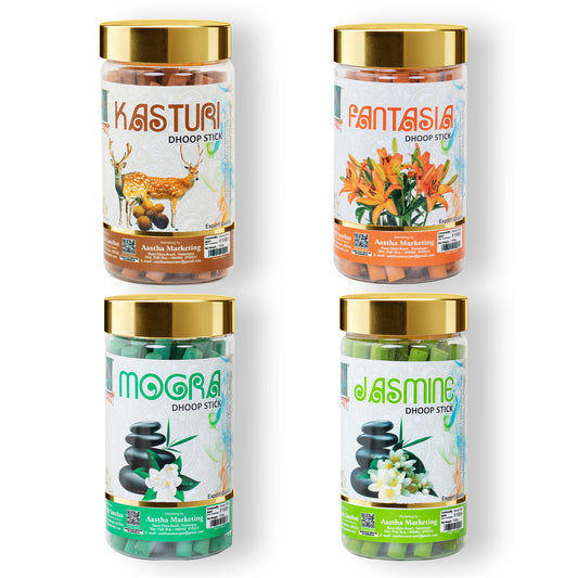 Aastha Dhoop Sticks Combo Pack 4 In 1