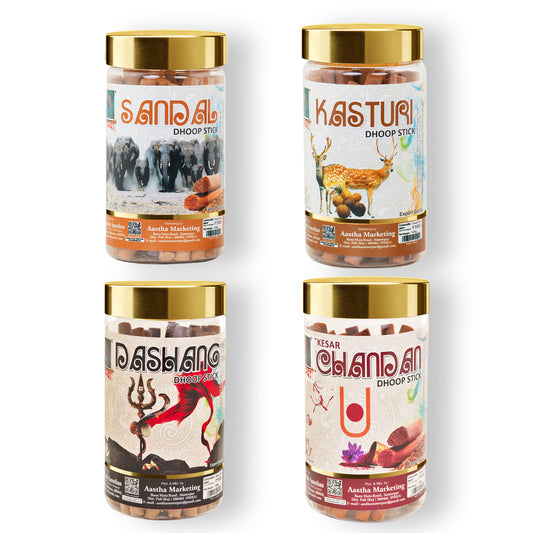 Aastha Dhoop Sticks Combo Pack 4 In 1