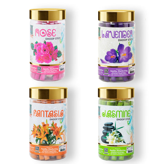 Aastha Dhoop Sticks Combo Pack 4 In 1