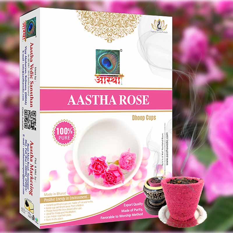 Aastha Rose Sambrani Dhoop Cup Combo (Pack of 12)