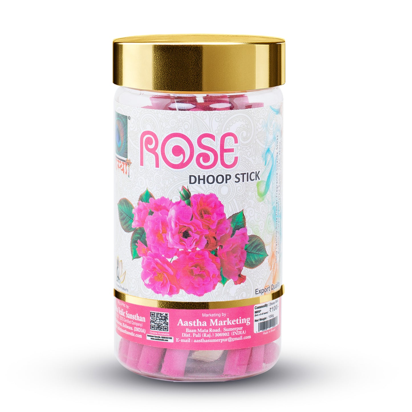 Aastha Rose Dhoop Sticks