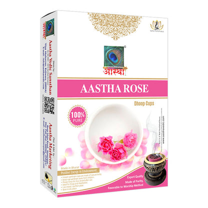 Aastha Rose Sambrani Dhoop Cup Combo (Pack of 12)