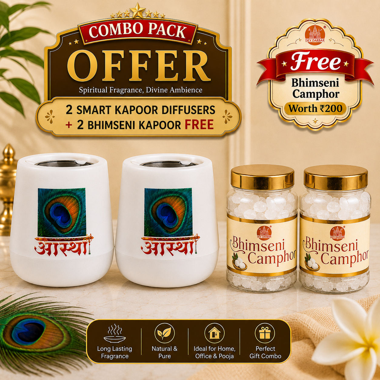 Aastha Smart Kapoor Diffuser Combo