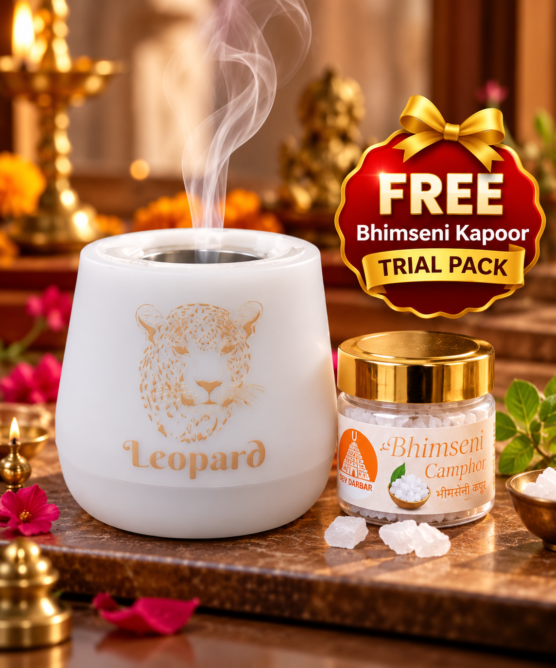 Smart Kapoor Diffuser + FREE Bhimseni Kapoor Trial Pack