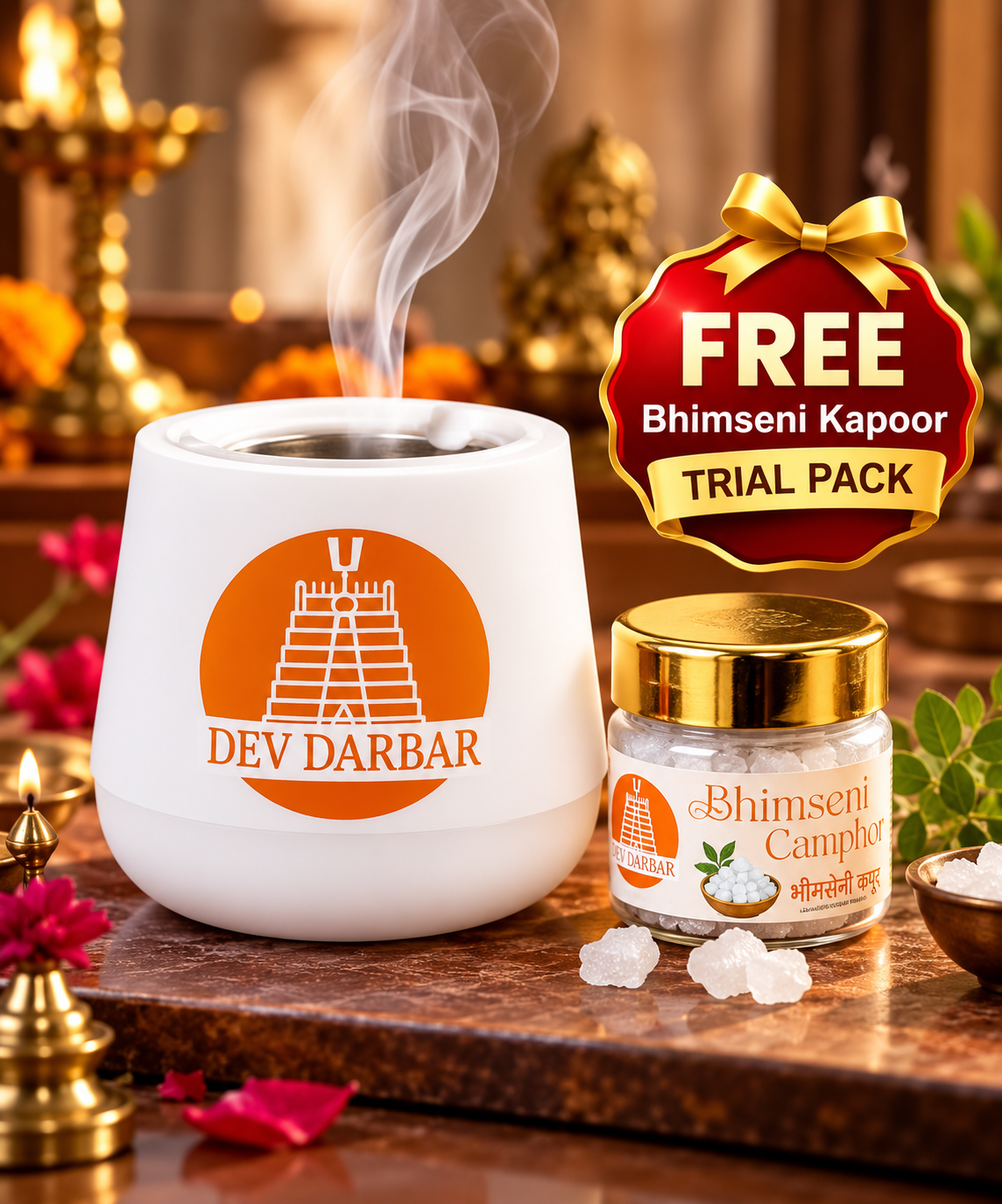Smart Kapoor Diffuser + FREE Bhimseni Kapoor Trial Pack