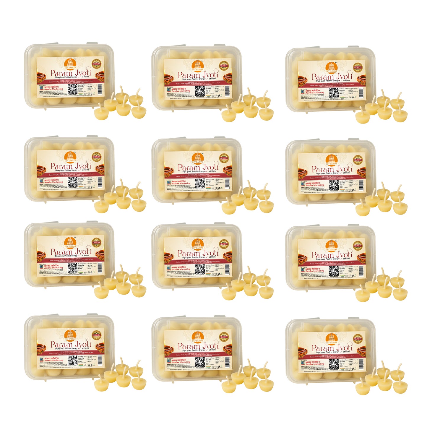 Ghee Diya Batti ( Big ) 40pcs