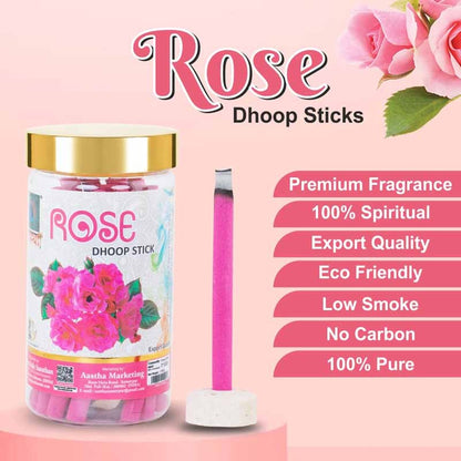 Aastha Rose Dhoop Sticks Combo (Pack of 12)