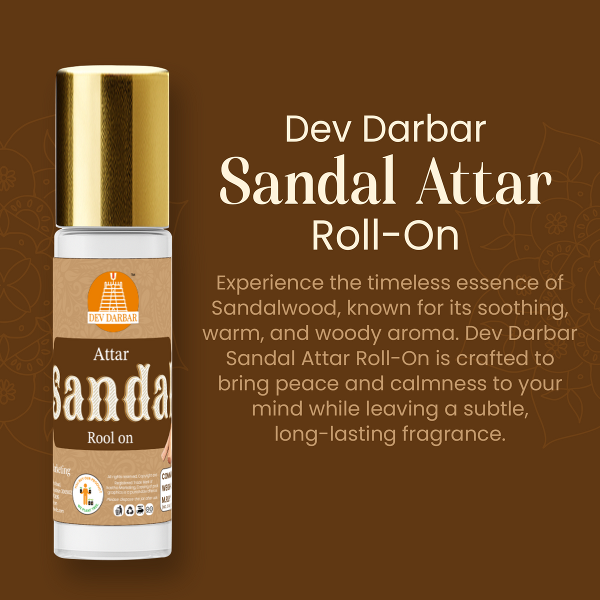 Sandal Attar – Woody Roll-On Fragrance