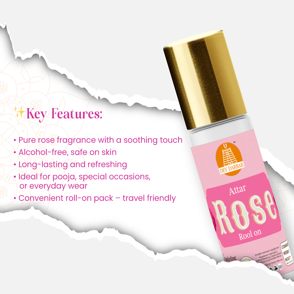 Rose Attar – Floral Roll-On Fragrance